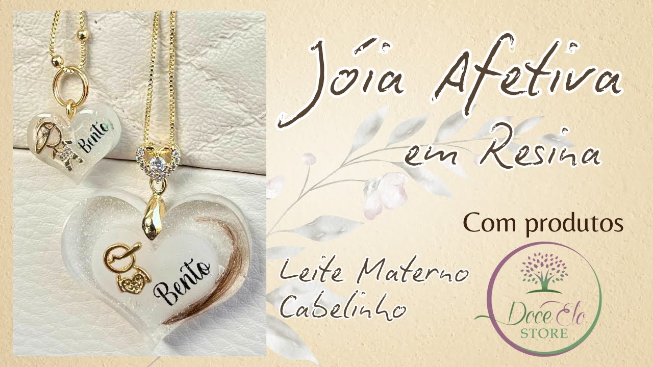 Jóias de RESINA com Leite Materno e Cabelinho | Passo a Passo