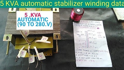 5 kva automatic stabilizer winding data copper wire (90- 280 voltage)
