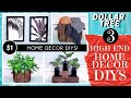 3 DOLLAR TREE Home Decor DIYs | Transform $1 items to HIGH END DECOR | Modern Boho | FREE Printables