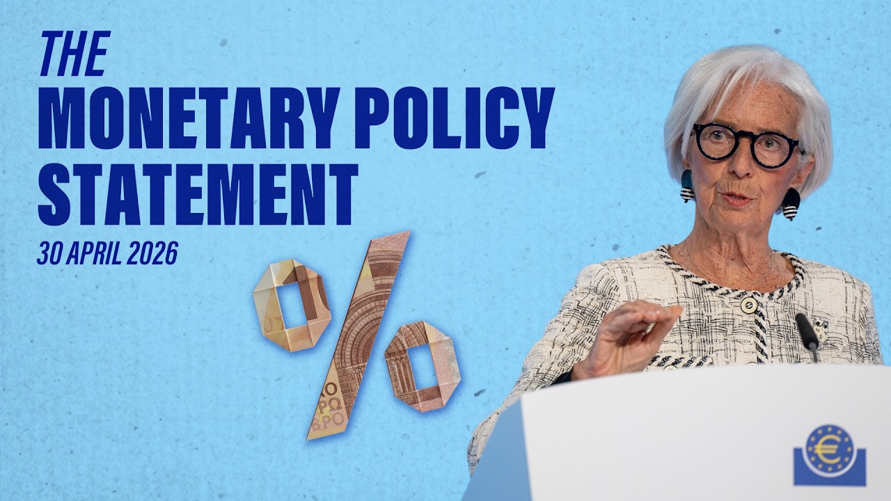 President Lagarde presents the latest monetary policy decisions – 30 April 2026