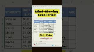 Learn to calculate age from date of birth in Excel. Simple formula trick for beginners! 📊 #excel