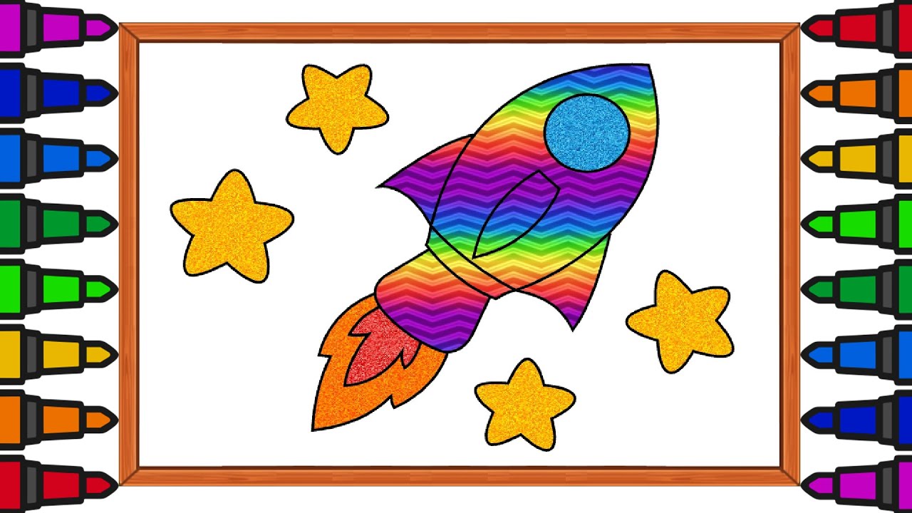 Coloring for kids — Rocket | Games for Kids