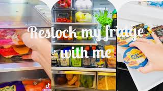 Restock my fridge with me  2021 tik tok | Hello tik tok ✨