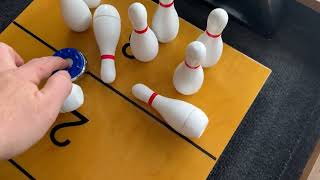 Bowling on the shuffle board table