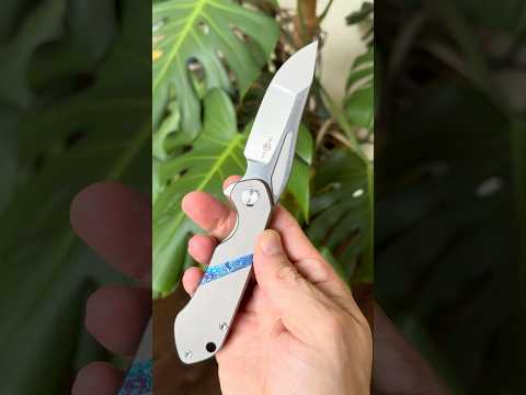 Twosun Knife TS172 Shan Hassan Tepe Design M390 Timascus Titanium Linerlock folder  Hollow