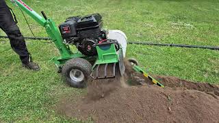 Grabenfräse Oder Bagger Mieten ? Green Bay Dig Bse - 600 Stromleitung Wärmepumpe Im Garten Verlegen