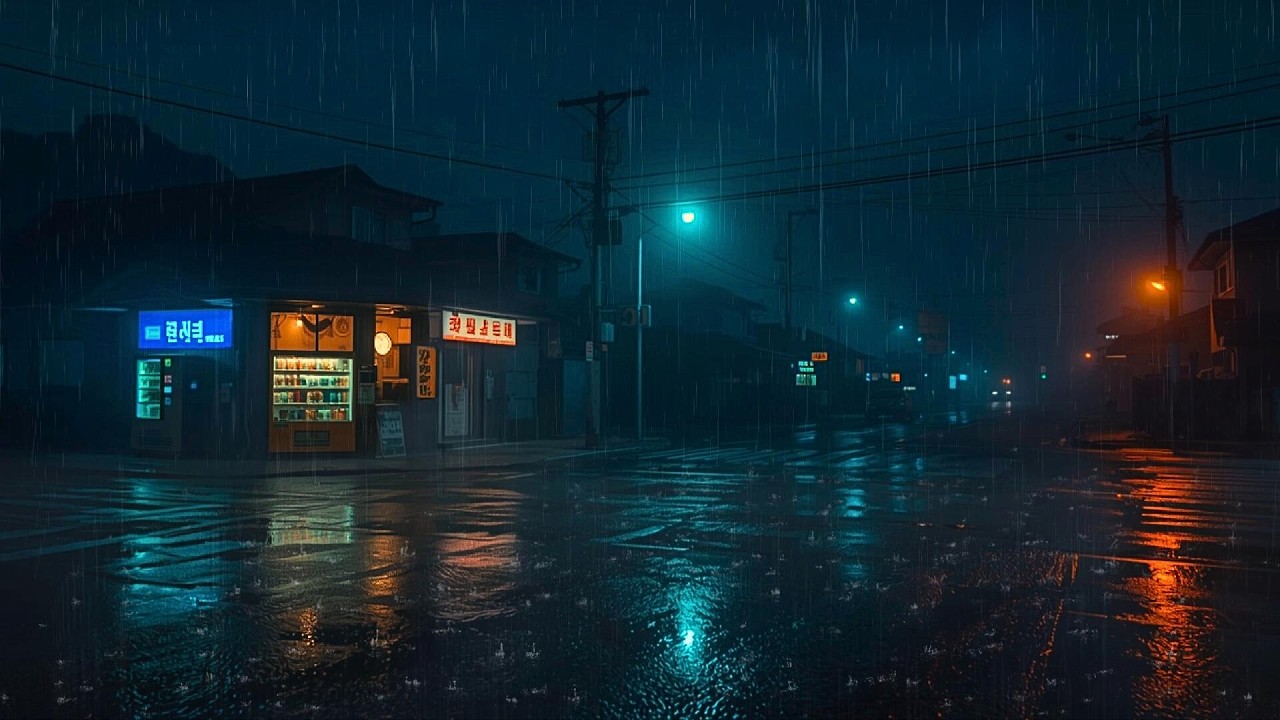 Rainy Midnight in Japan 🌧️ 80s–90s Lofi Coffee Shop Nostalgia
