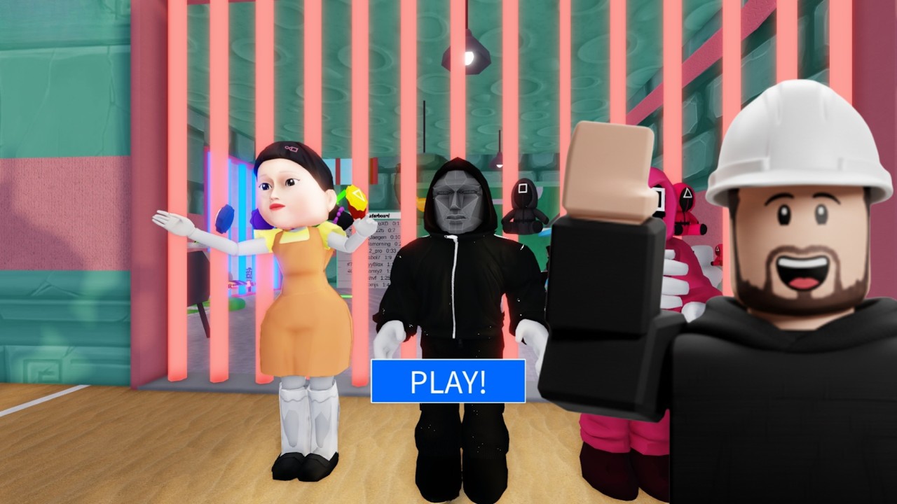 МЫ ИГРАЕМ В SQUID GAME В ТЮРМЕ! 🔴 Семейный забег - Roblox