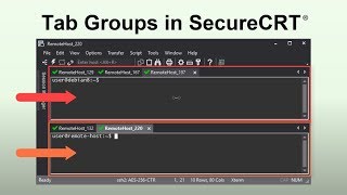 Tab Groups In Securecrt
