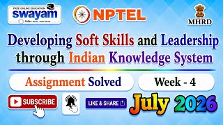 Developing Soft Skills and Leadership through Indian Knowledge System Week 4 Assignment Answer#Week4 screenshot 5