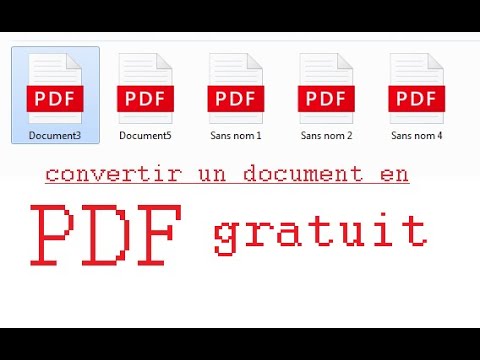 comment convertir un document en PDF GRATUITEMENT EN UN CLIC - YouTube