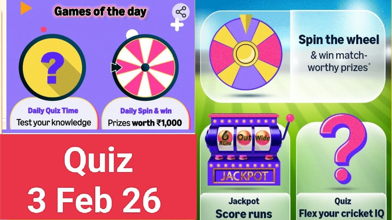 Daily Amazon Quiz Time/Wpl Special Quiz/Download Pi Use Referal sunilksaini 3 Feb 26