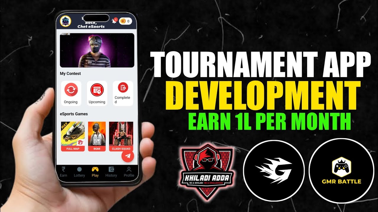 Tournament App Development || How to make Free Fire And BGMI Tournament App Earn 1L Per Month