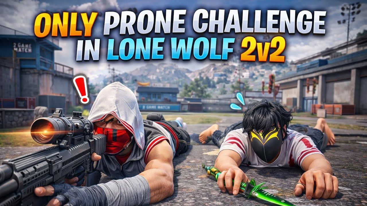 ❌No Jump ❌No Run ✅ONLY PRONE Challenge|Free Fire Lone Wolf