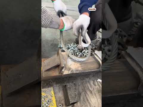 عملية صنع مشبك تثبيت حبل سلك الجر الأدوات والآلات الجيدة تجعل العمل سهلا تحضير حبل السلك