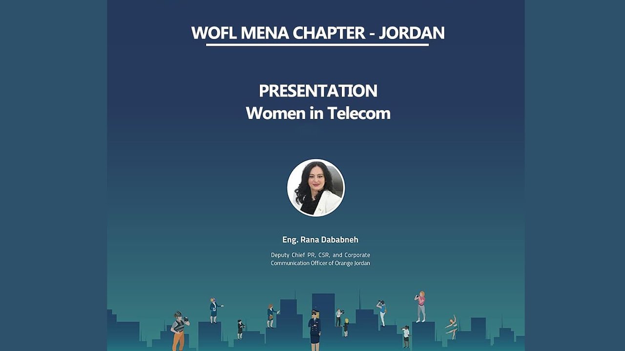 Rana Dababneh of Orange Jordan discussing women in telecom. WOFL MENA Chapter - Jordan