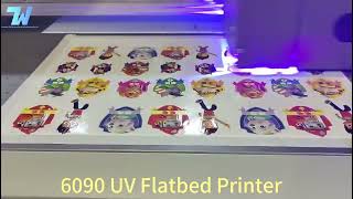 6090 UV Flatbed Digital Printer for Glass Metal Paper Plastic PVC Small Goods Printing Paints