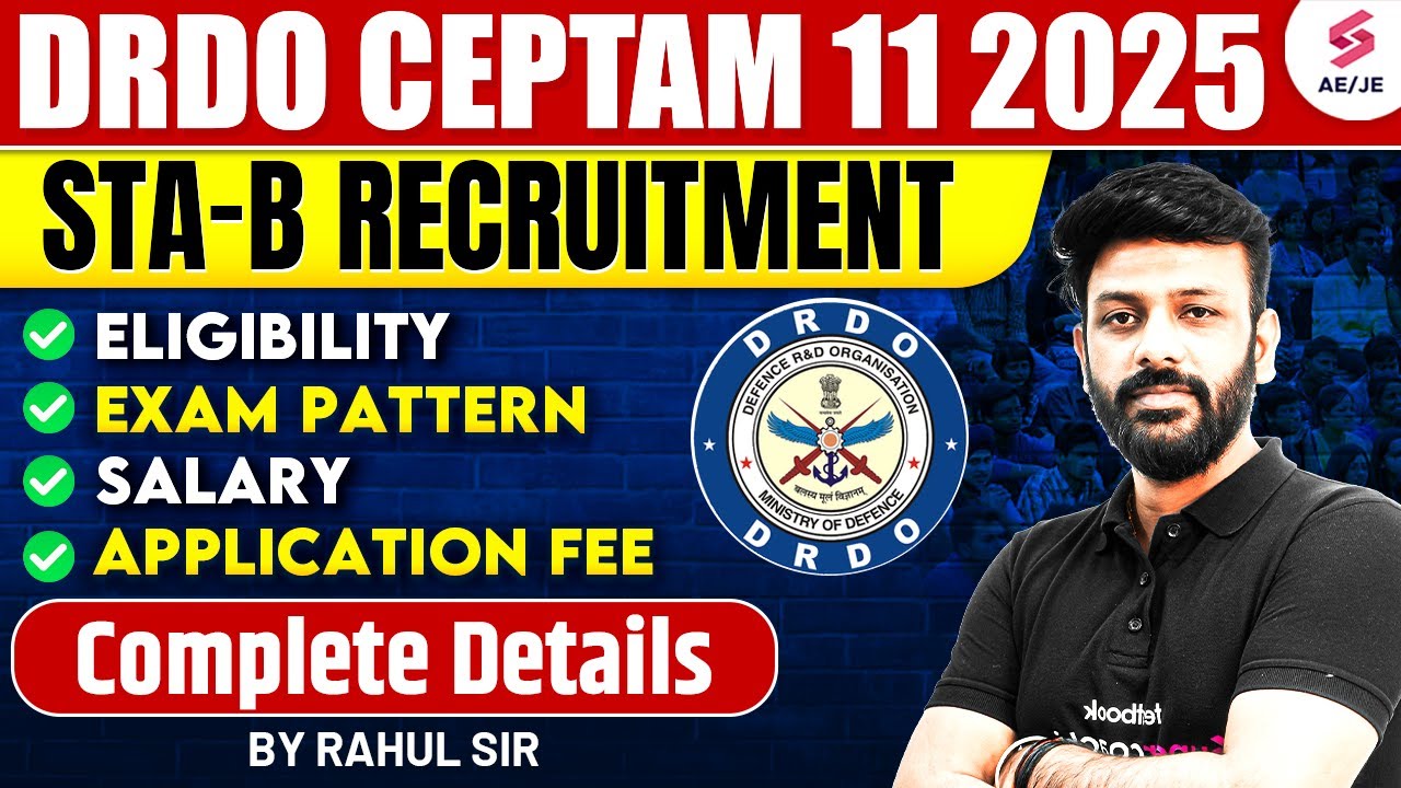 DRDO CEPTAM 11 Recruitment 2025 | DRDO CEPTAM 11 Syllabus, Exam Pattern & Eligibility | Rahul Sir