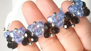 Pulsera de cristales tutorial completo #brasaletes #manillasdecristal #pulserasdecristal #bisuteria 