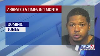 Dominic Jones arrested 5 times in 1 month