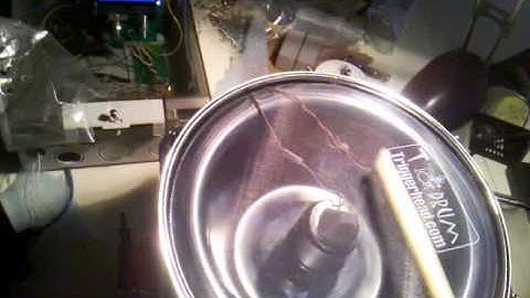 edrum megadrum diy cup cone mesh trigger pad with linux hydrogen drums prototype 1st test