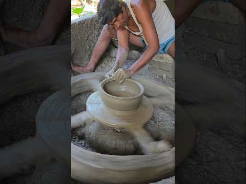 Amazing Making Process Skills For Clay Pot #claypot #pottery #clayart #youtubeshorts