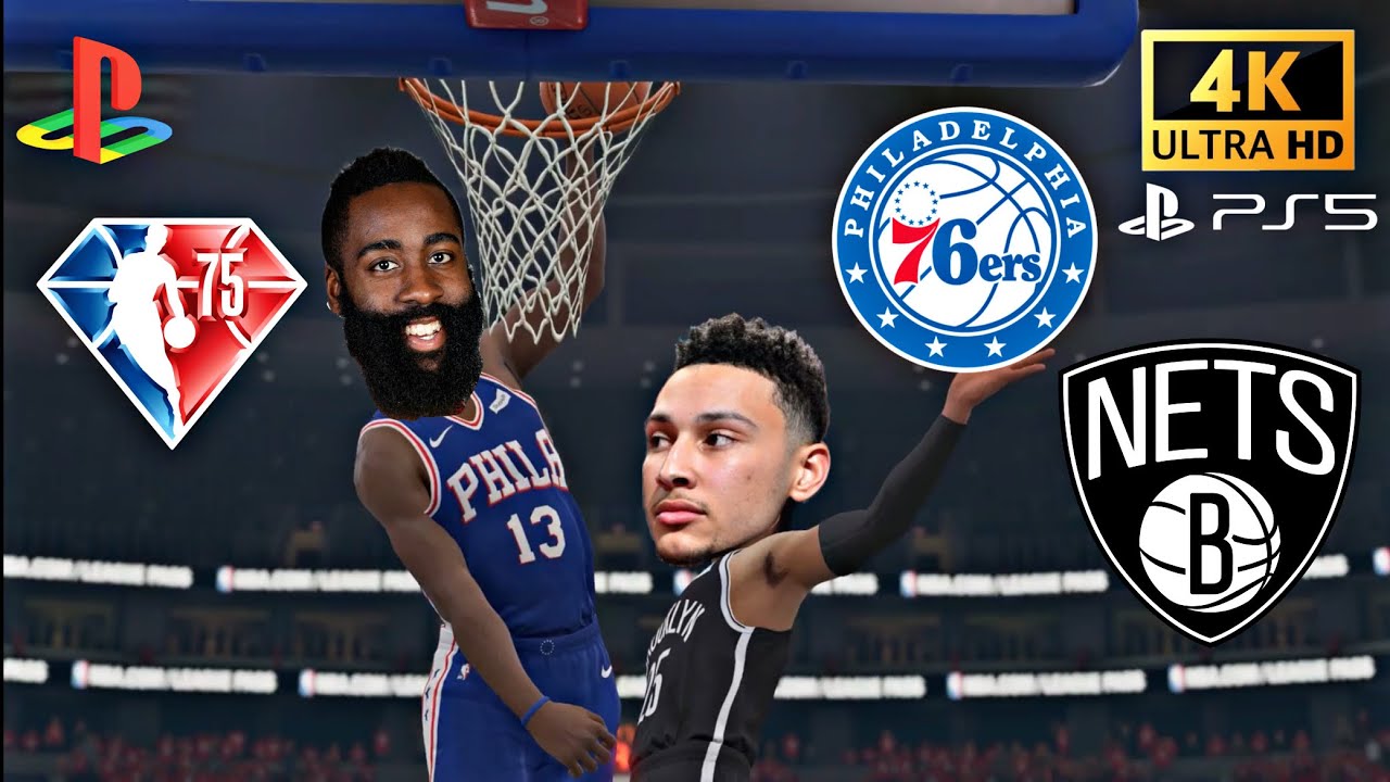 NBA Live 4K (PS5) Nets vs 76ers Gameplay! Updated Roster 2022