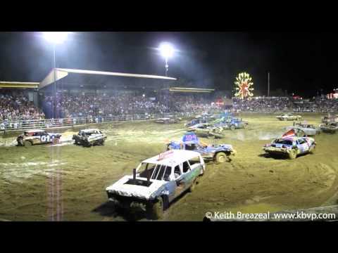 The Demolition Derby at the Amador County Fair 2012 final destruction-part 1