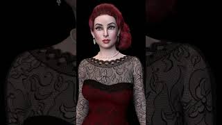 daz3d | Fane | Genesis 8 Female | Low Updo Hair | White Wedding Outfit | daz 3d  #shorts