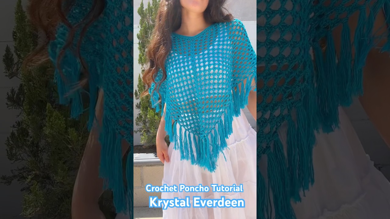 Crochet Poncho | Full Crochet Tutorial on my channel Krystal Everdeen