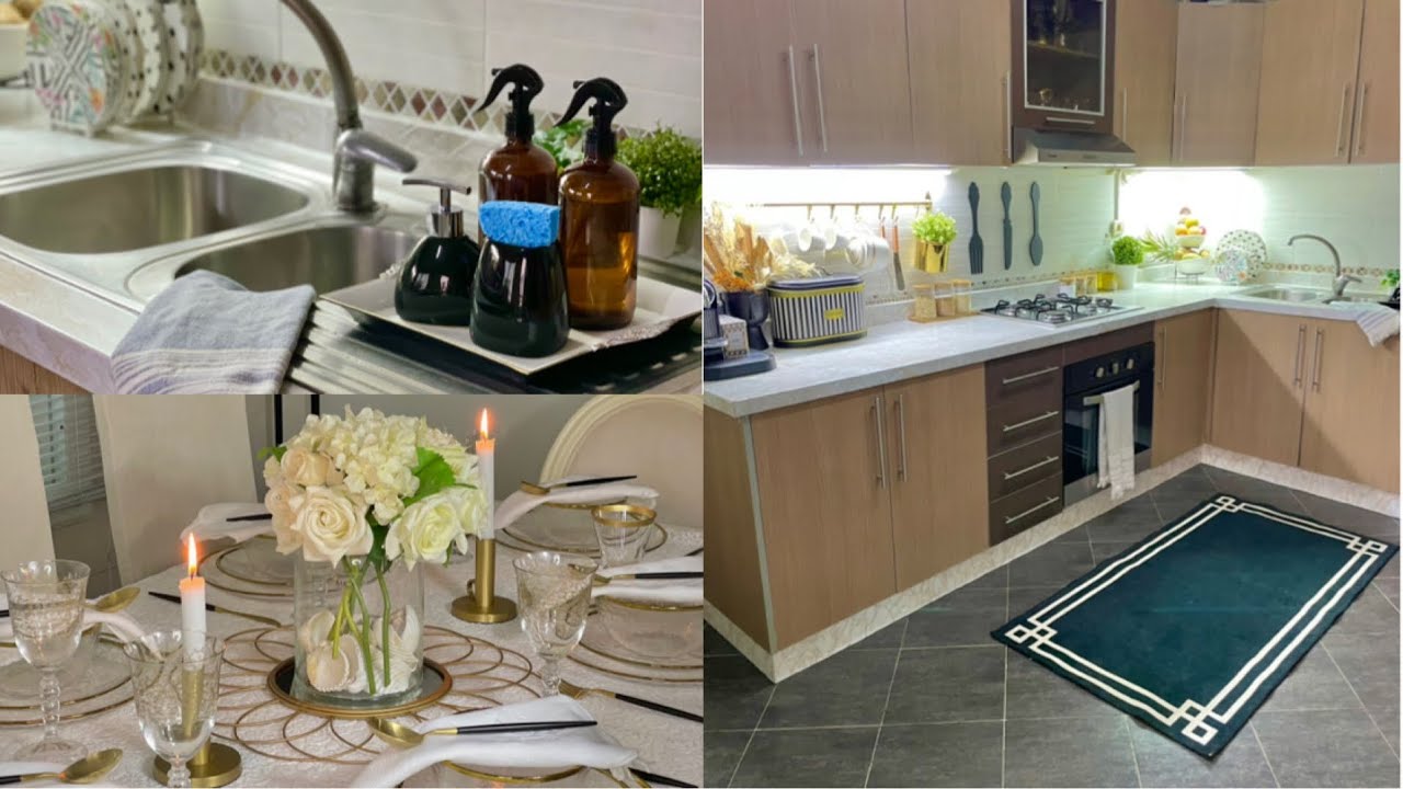 ‎روتين تنظيف المطبخ 👌ديكور افكار ترتيب فصل الخريف 🍁🍂