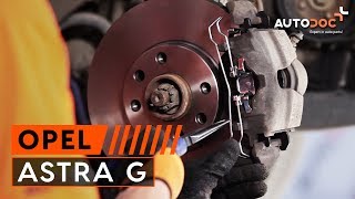 gelocht Bremsscheiben beim OPEL ASTRA G Hatchback (F48_, F08_) montieren: kostenlose Video