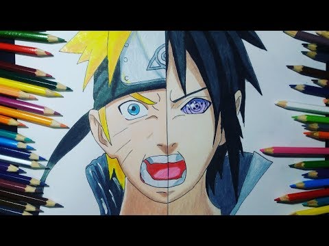 Meus Desenhos - Naruto/Sasuke Desenho feito a caneta, simples, sem