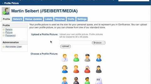 Confluence-Tutorial: How to change your profile picture