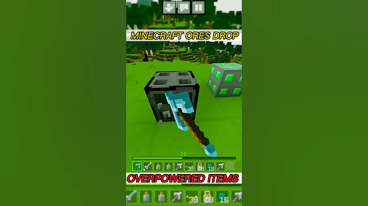 Minecraft Ores Drop Overpowered Items #ytviral #shortfeed #minecraftpe