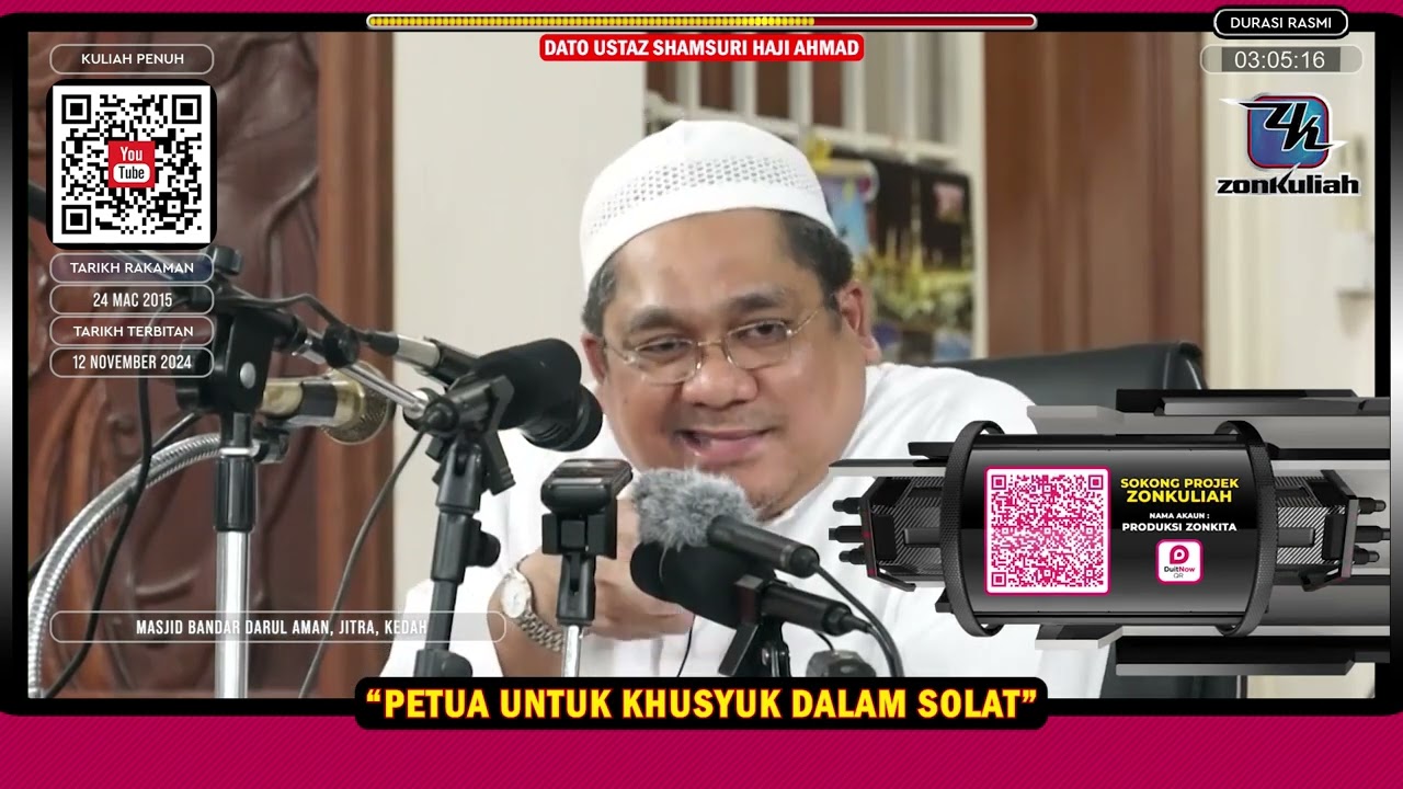 TAZKIRAH : Petua Khusyuk Dalam Solat - Ustaz Shamsuri Ahmad