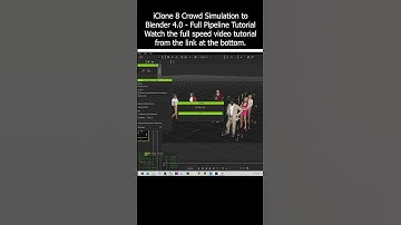 iClone 8 Crowd Simulation to Blender 4.0 #Tutorial #iclone #blender #crowd #3danimation #simulation