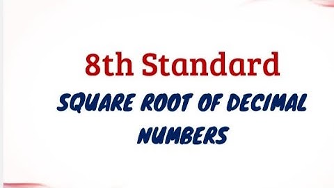 square root of decimal numbers || long division method || 8th standard maths || peculiarity tricks