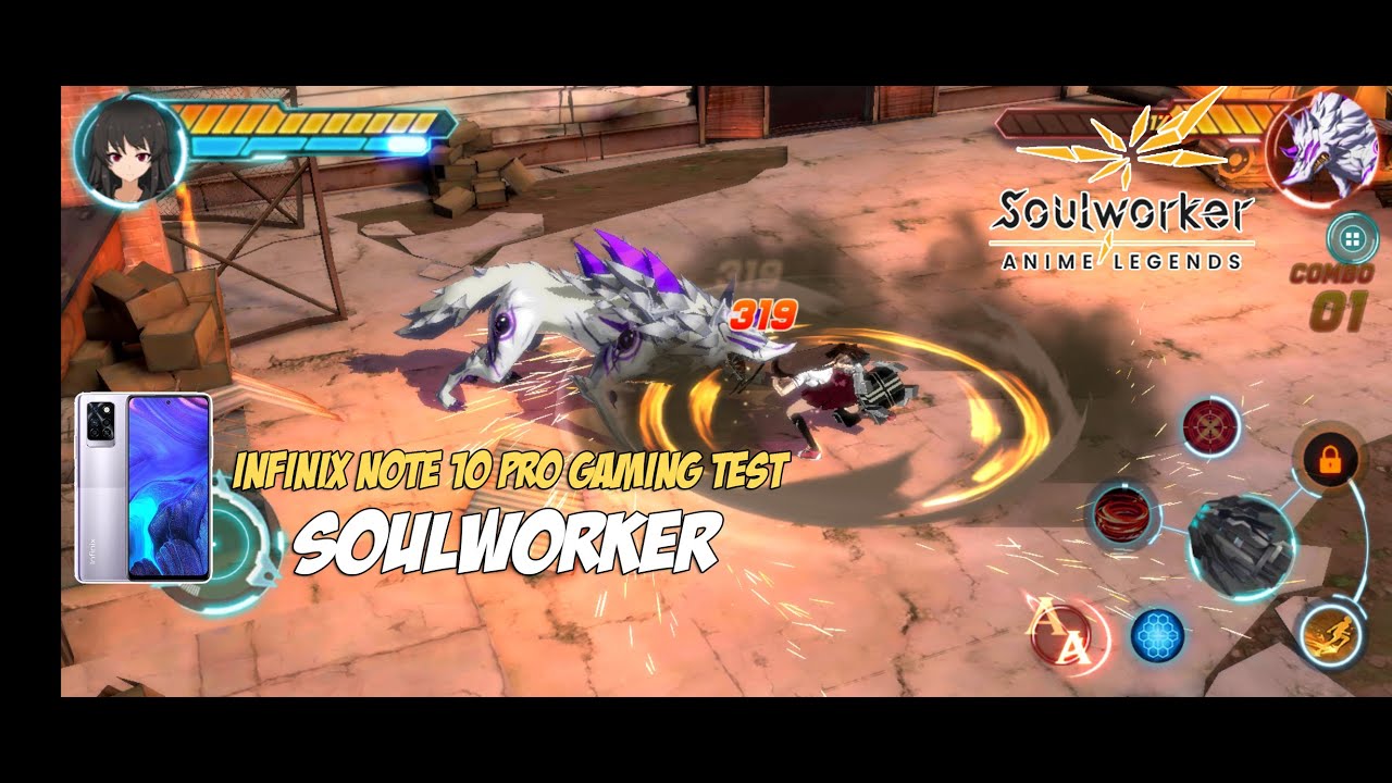 Infinix Note 10 Pro Gaming Test - Soulworker Gameplay 2022 Helio G95