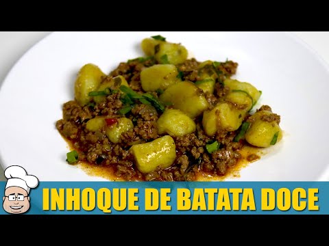 INHOQUE DE BATATA DOCE A BOLONHESA RECEITA MUITO FÁCIL DE FAZER