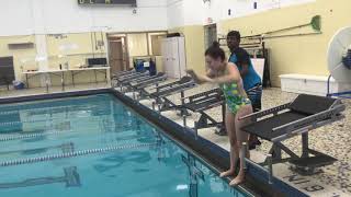 Joachim  Lena at the Dunmore YMCA Today Learning Something Brand new with Rachel for the first time.