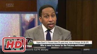 ESPN FIRST TAKE (2/6/2017) FALCONS HAVE SELF-INFLICTED WOUNDS TO BLAME FOR EPIC SUPER BOWL COLLAPSE