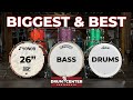 Biggest and best bass drum battle  3 massive kits compared