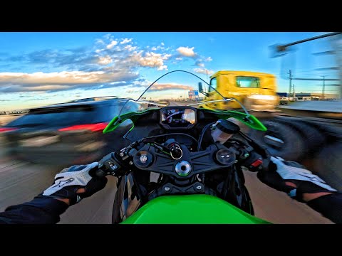 FUNNY SUNSET RIDE ON MY 636.