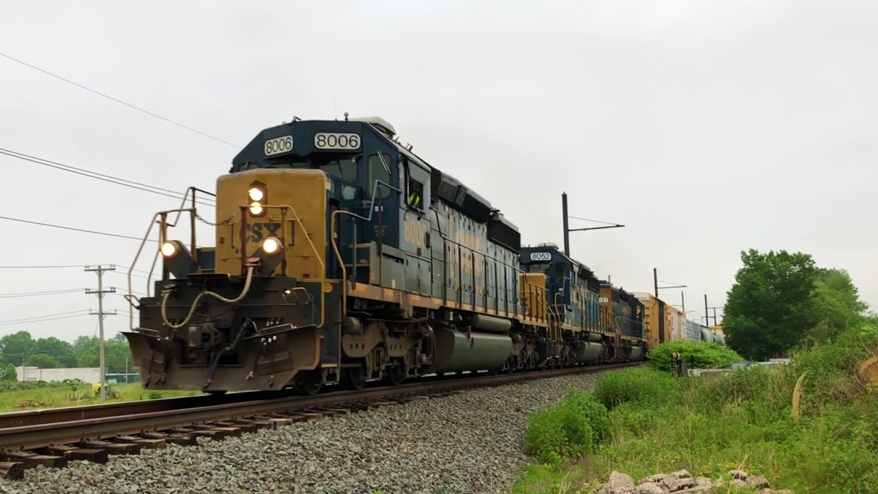 CSX C746 On The Morrisville Line & More At Woodbourne - YouTube