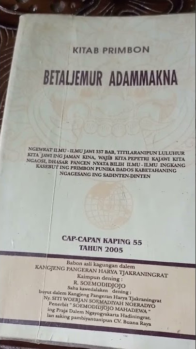 Koleksi Kitab Primbon Adammakna || Semoga Makin Lengkap