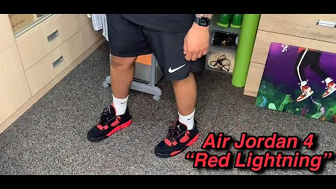 JORDAN 4 RED THUNDER ON FEET REVIEW// ARE THEY WORTH PICKING UP FOR RESALE???