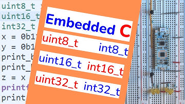 5 - Stdint library: uint8_t, int8_t, uint16_t, int16_t, uint32_t, int32_t, ...