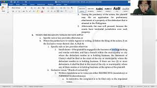 Details CIVIL PROCEDURE PART 3: JURISDICTION PT  2, VENUE, BARANGAY Update