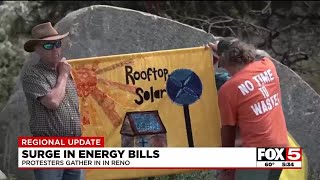 Protest in Reno over rising energy bills